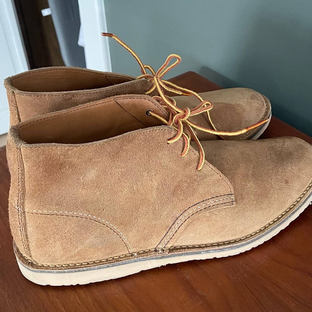 Red Wing 3321 Weekender Chukka Hawthorne Tan Leather/Suede Boots Mens Size 10.5